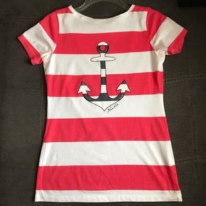 Women’s Nautica Stripe Anchor T-Shirt